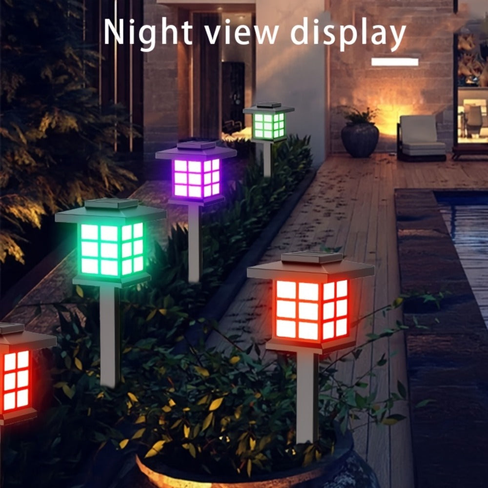 Solar Garden Lights Pathway Stakes in 6/12/24-Piece Sets with Warm, Cool or Multicolor Options