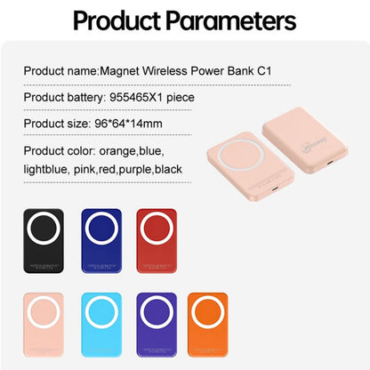 Magnetic Power Bank 5000mAh Mini Wireless Charging PD & QC 3.0 Fast Charge Colorful Portable Charger for iPhone 17 16 15 14 13 MagSafe Compatible