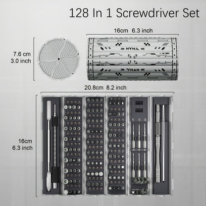 Precision Screwdriver Set 128/180 in 1, Magnetic Professional Repair Tool Kit for MacBook Laptop iPhone Xbox Game Console Tablet, Electric & Manual Versions Available