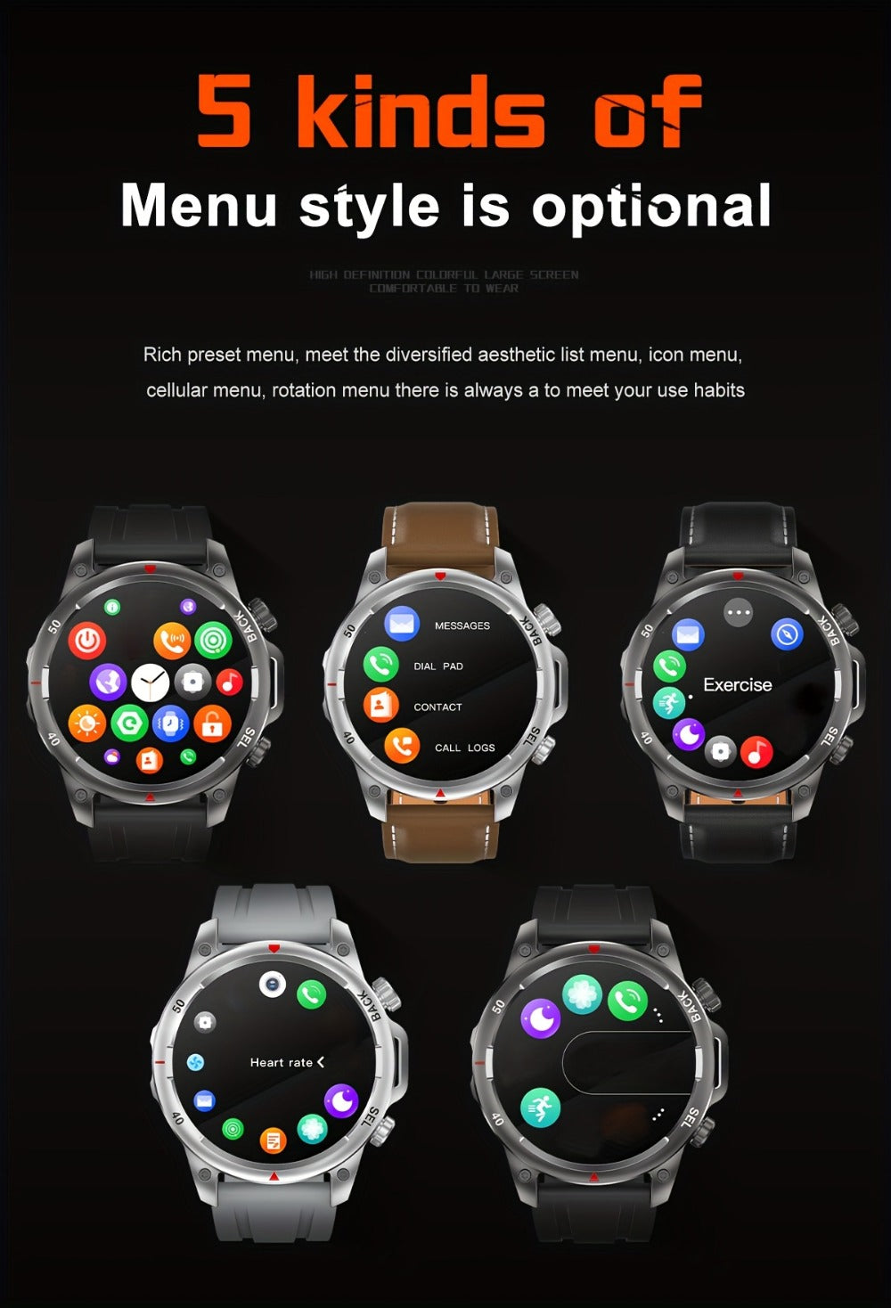 GPS NFC Smartwatch for Men – AI Voice Calling, 360×360 HD Screen, Built-in Compass, Motion Trajectory, Heart Rate Sleep Fitness Tracker – Outdoor Sports Watch Black Silver Steel