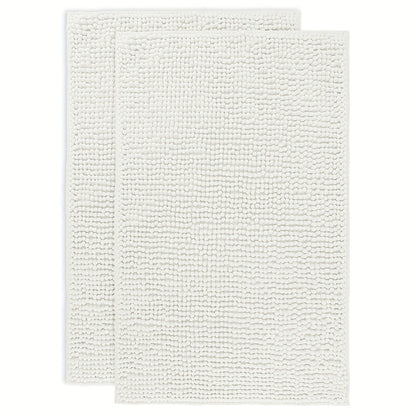 Chenille Bath Rug Extra Thick Soft Absorbent Non-Slip Bathroom Mat Machine Washable, Multiple Sizes & Colors