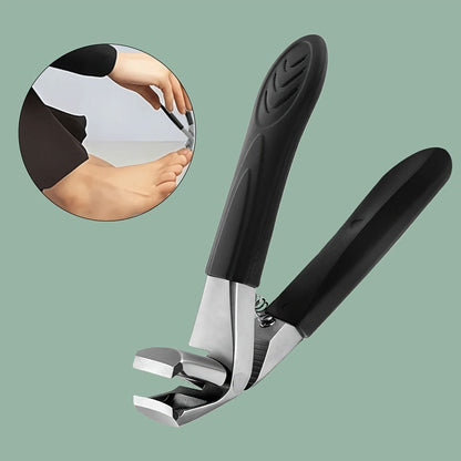 Seven-Piece Wide-Jaw Toenail Clipper Set with Stainless Steel Pedicure Tools for Home Nail Care