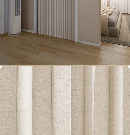 Magnetic Room Divider Curtain Doorway - Rodless Bohemian Striped Door Curtain, 210GSM Thickened Polyester, Natural Drape, Space Partition for Living Room Bedroom Kitchen, Machine Washable, No Rod Needed