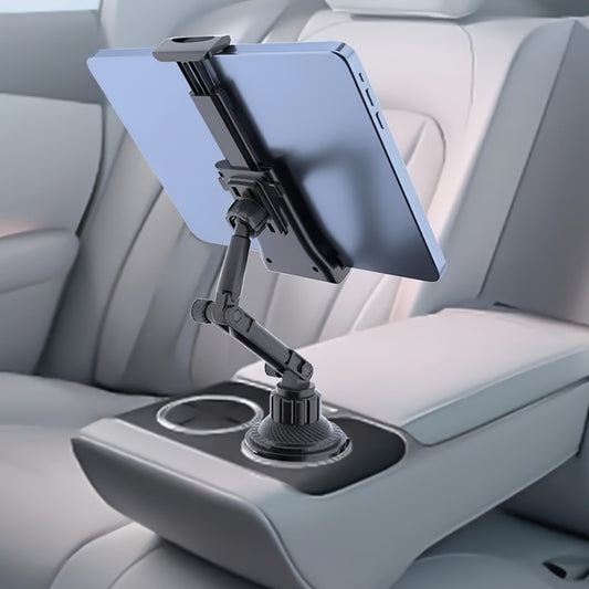 Car Cup Holder Phone & Tablet Mount – Adjustable Angle Multi-Functional Universal Vehicle Mount for Smartphones and Tablets | Durable Cup Holder Stand