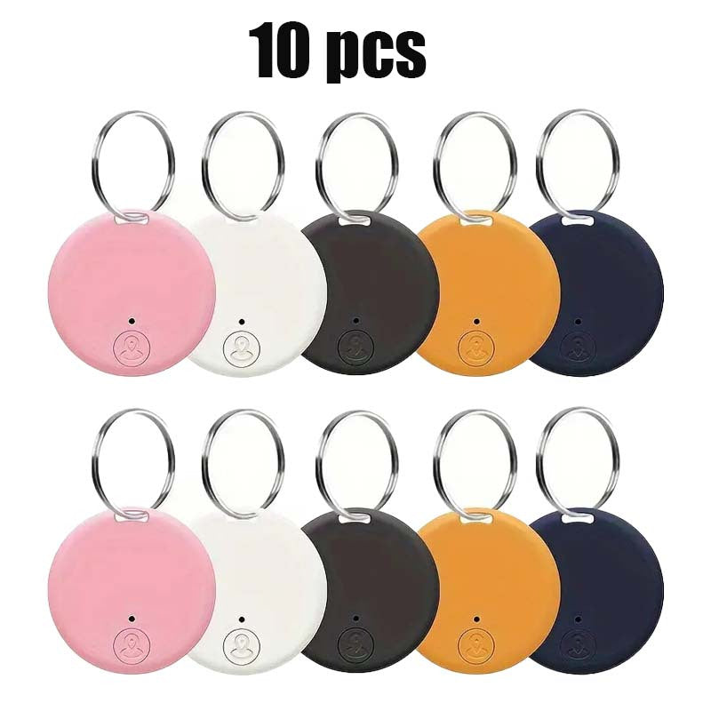 Solar Mini Key Finder Smart Tracker Anti-Lost Alarm Device – Portable Location Tracker for Keys Phone Wallet Luggage Pets – 3-Pack / 5-Pack / 10-Pack