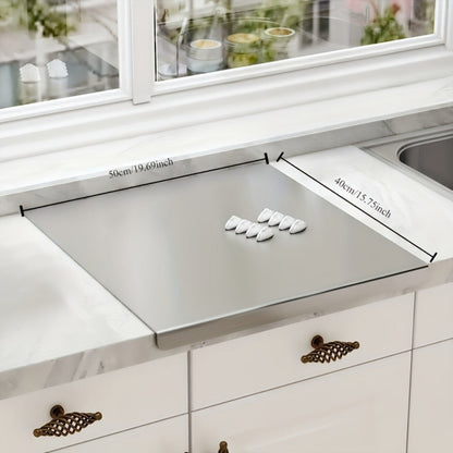 Cutting Board Stainless Steel Prep Surface in Four Sizes from 15.75 x 11.8 to 27.6 x 19.7 Inches