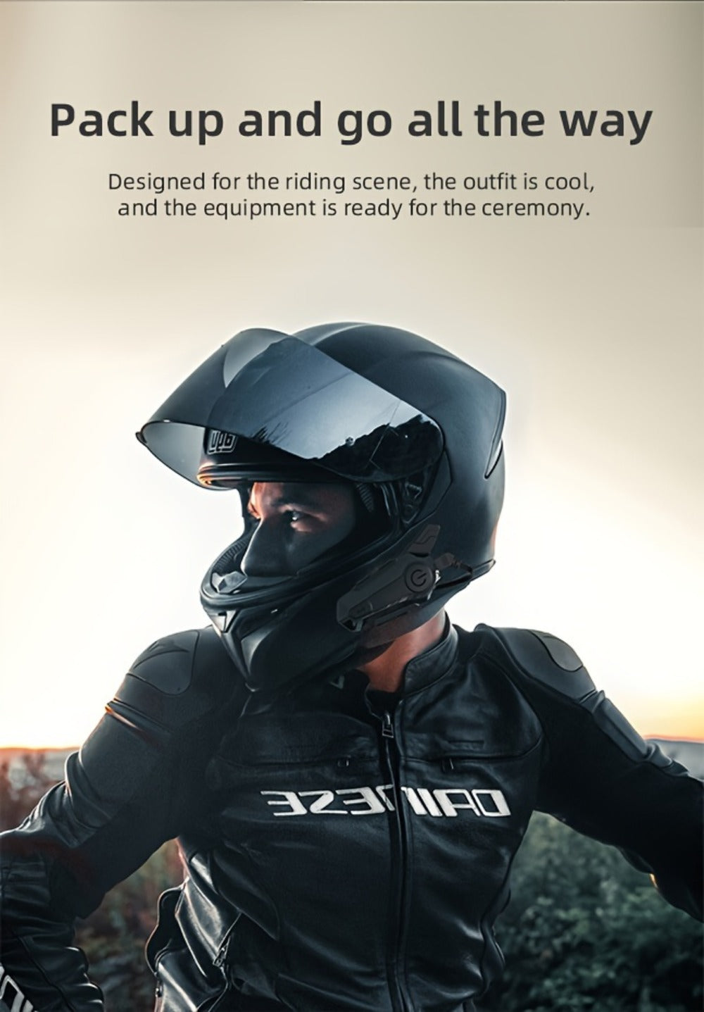 Motorcycle Helmet Bluetooth Intercom Headset – Wireless Real-Time 2-Rider Communication, Compatible with Full Face, 3/4 & Open Face Helmets, Hard Mic & Soft Mic Included, X1 Pro Max