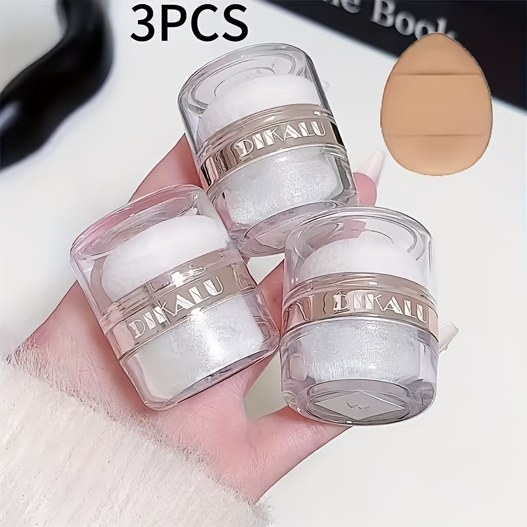 Glitter Highlighter Powder Set 3pcs Shimmer for Face & Body - Radiant Sparkle Fairy Glow Buildable Medium Coverage