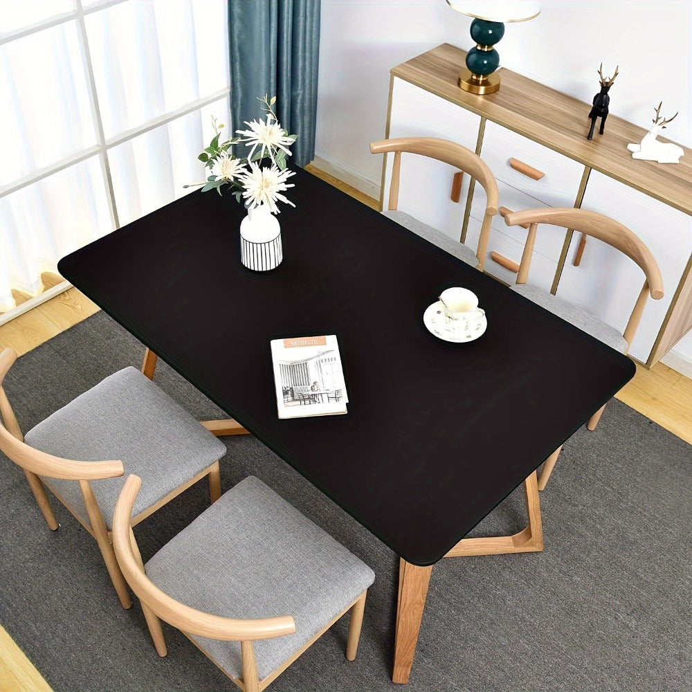 Tablecloth Elastic Cover Set for 6-Foot Rectangle Tables in 3, 6, 9 or 12 Pieces and Three Colors