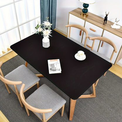 Tablecloth Elastic Cover Set for 6-Foot Rectangle Tables in 3, 6, 9 or 12 Pieces and Three Colors