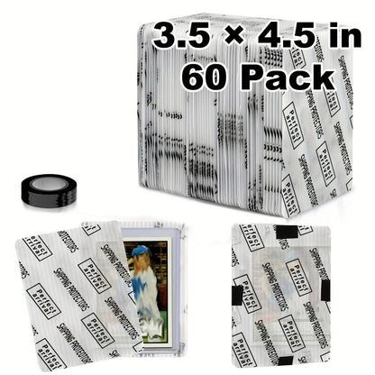 Bulk Rigid Trading Card Shipping Protectors, 3.5 x 4.5 Inch, in 60, 120 or 510 Count Packs