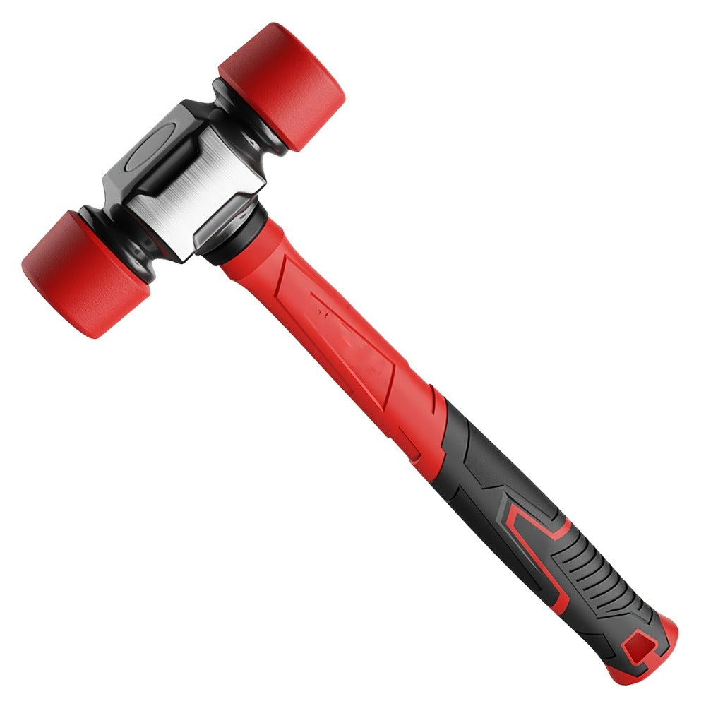 Double-Head Rubber Mallet with Red Grip and A-27 mm or B-36 mm Head Options for Flooring and Craft Work