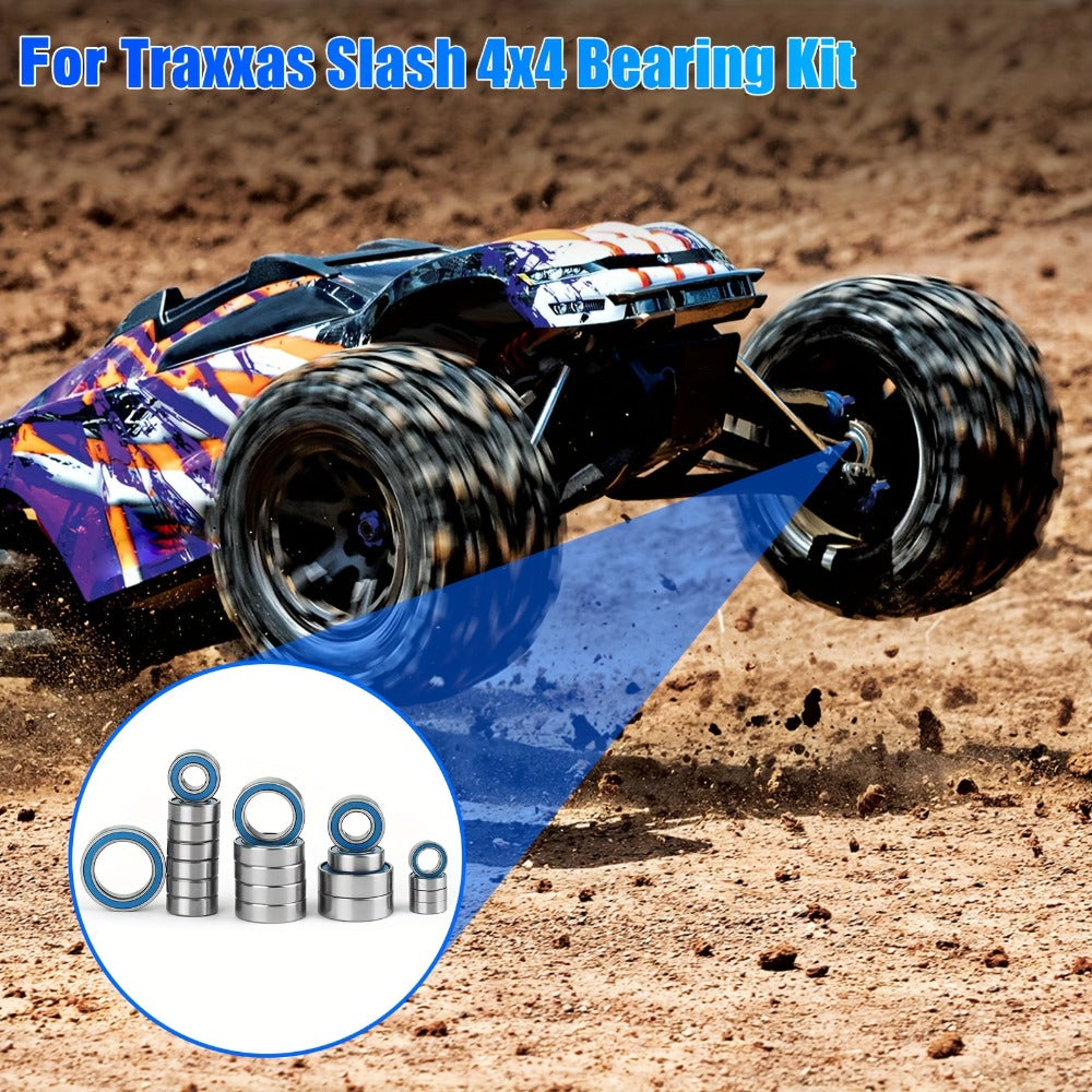 21-Piece Sealed Ball Bearing Set for Select 1/10 Scale RC Cars, Friction-Reducing Replacement Parts