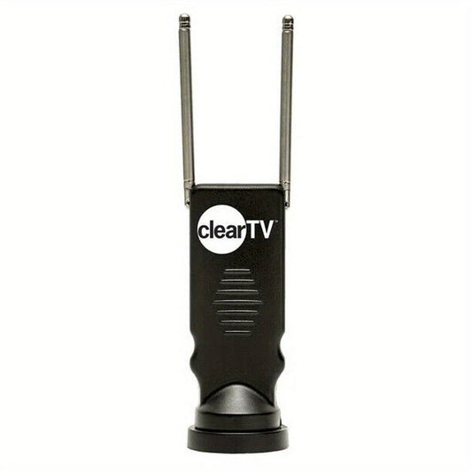 Slim Hidden Indoor TV Antenna Plug-In Design - 4K HD Free Local Channels, Hides Behind Any TV, Easy Window or Wall Placement, No Monthly Fees, Black