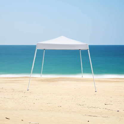 10-by-10-Foot Pop-Up Canopy Tent with Blue or White Standard and Thickened-Fabric Checkout Options