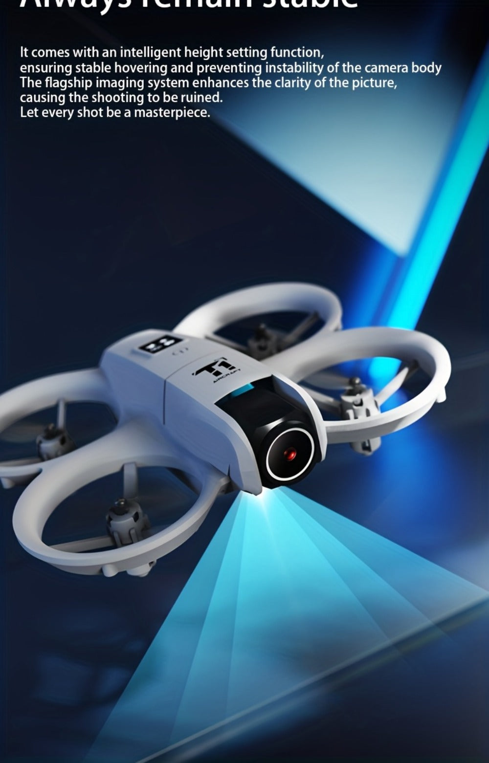 4K RC Airplane Auto Hover Dual Batteries Optical Flow WiFi FPV Camera One-Key Return Roll Anti-Shock Anti-Collision | Remote Control Plane for Kids Adults Beginners | Birthday Christmas Gift