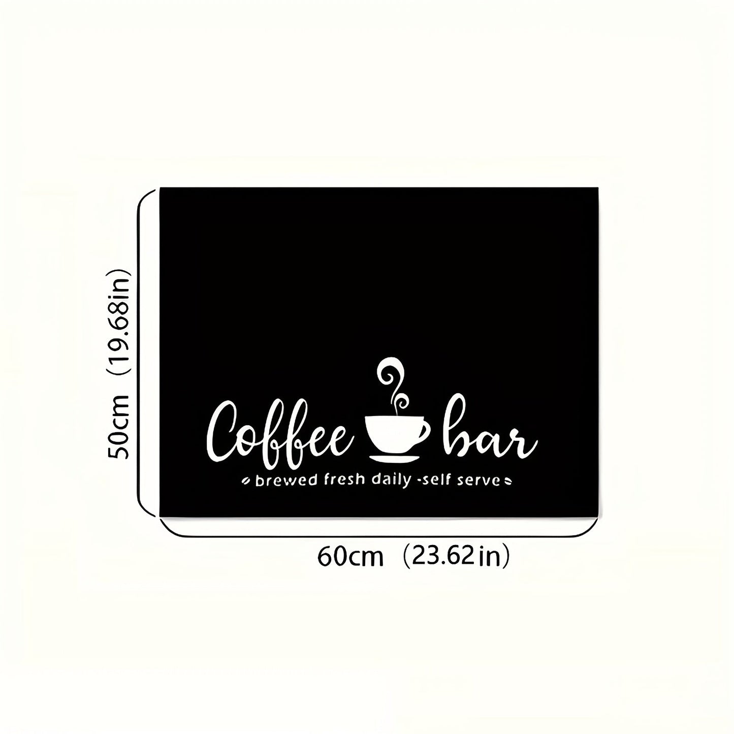 Kitchen Mat, Bohemian Coffee Bar Counter Pad in Five Sizes with Absorbent Fabric and Machine-Wash Care