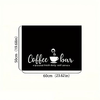 Kitchen Mat, Bohemian Coffee Bar Counter Pad in Five Sizes with Absorbent Fabric and Machine-Wash Care
