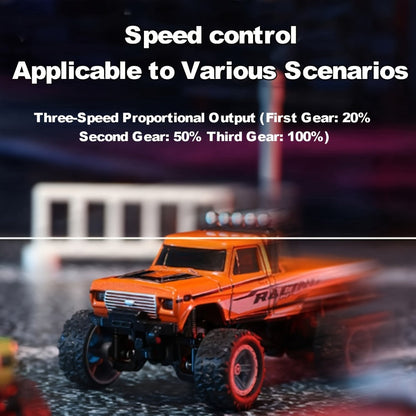 Remote Control Car, 1:64 Scale Alloy Mini Off-Road Truck with 2.4GHz Control, Shock Suspension, Running Lights and Five Colors