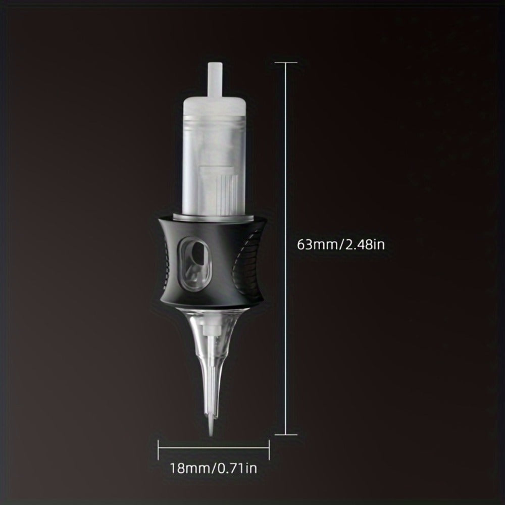Tattoo Needle Cartridge Set 26 Sizes Integrated High Transparency Tips Round Liner Shader Curved Magnum M1 RL RS CM Disposable for Professional Artists & Beginners