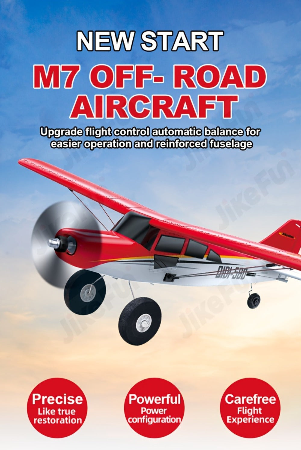 RC Airplane QIDI560 M7 Brushless Fixed Wing – 6-Channel 6-Axis Gyro Remote Control Plane with 3D Stunts, EPP Foam Aircraft, 120M Range, 2 Batteries Included, Gift for Beginners & Hobbyists