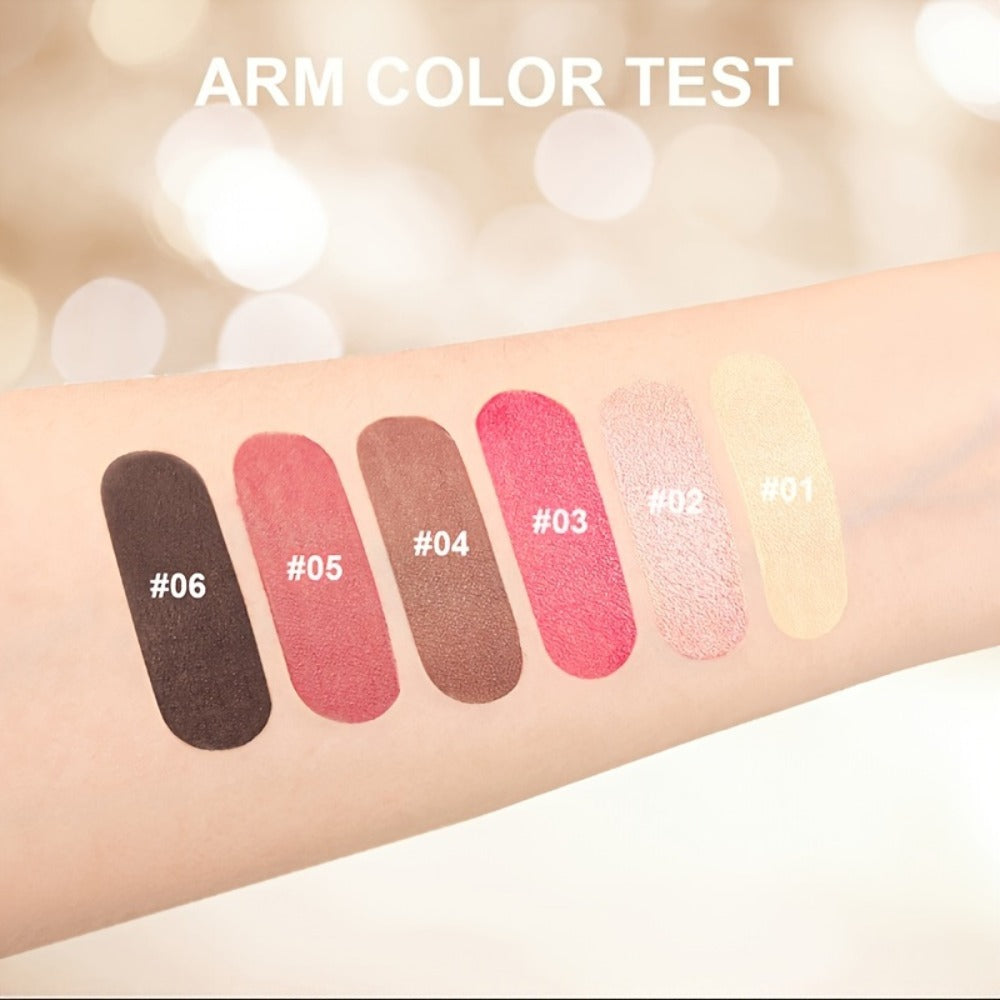Six-Piece Cream Makeup Stick Set with Visible Pink and Brown Tones in the Exact 6 Pieces Option
