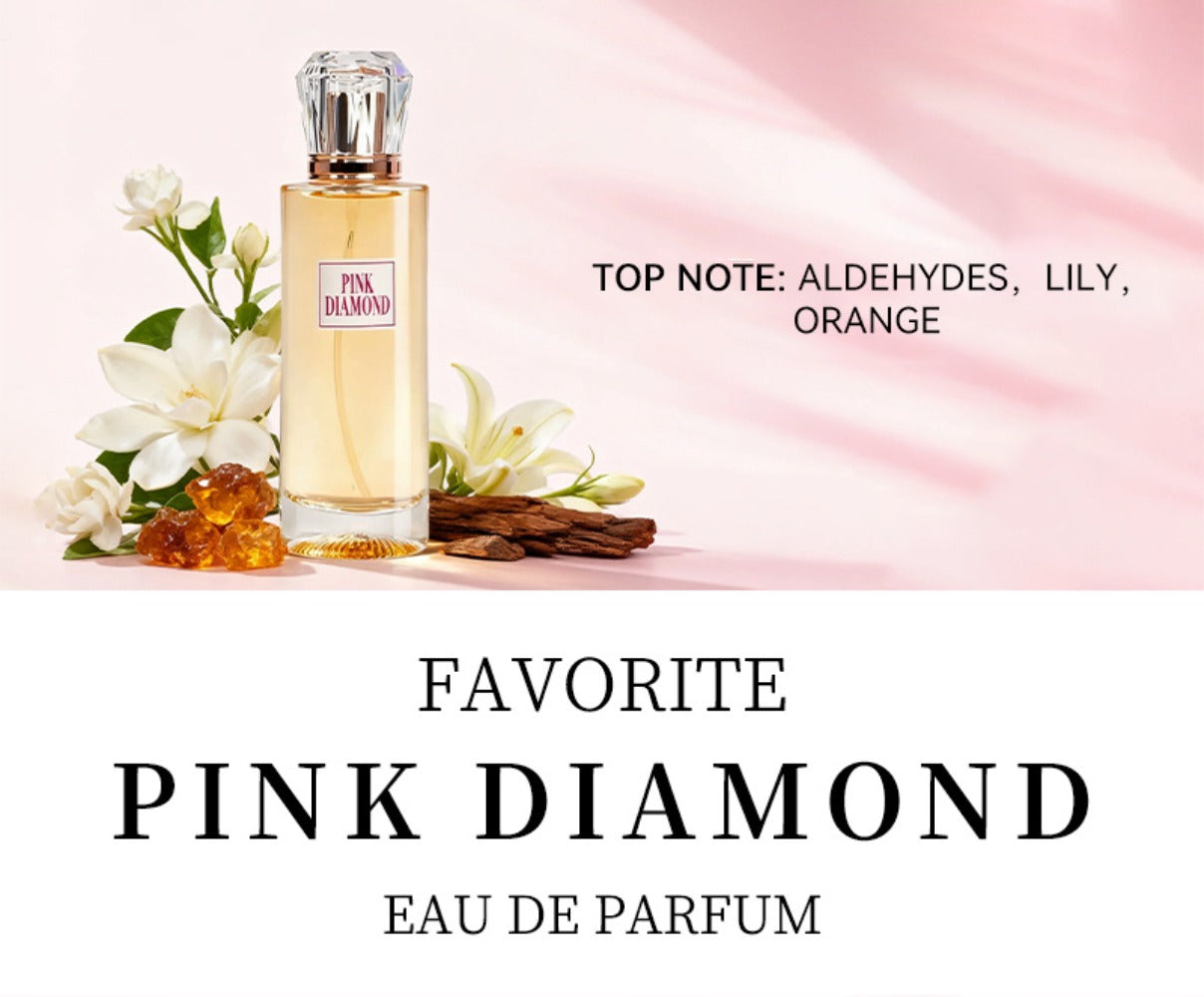 Women's Perfume Eau de Parfum Spray - Pink Diamond Long Lasting Floral Scent with Aldehyde Lily & Orange, Elegant Fragrance for Daily Wear & Special Occasions, 3.4 oz