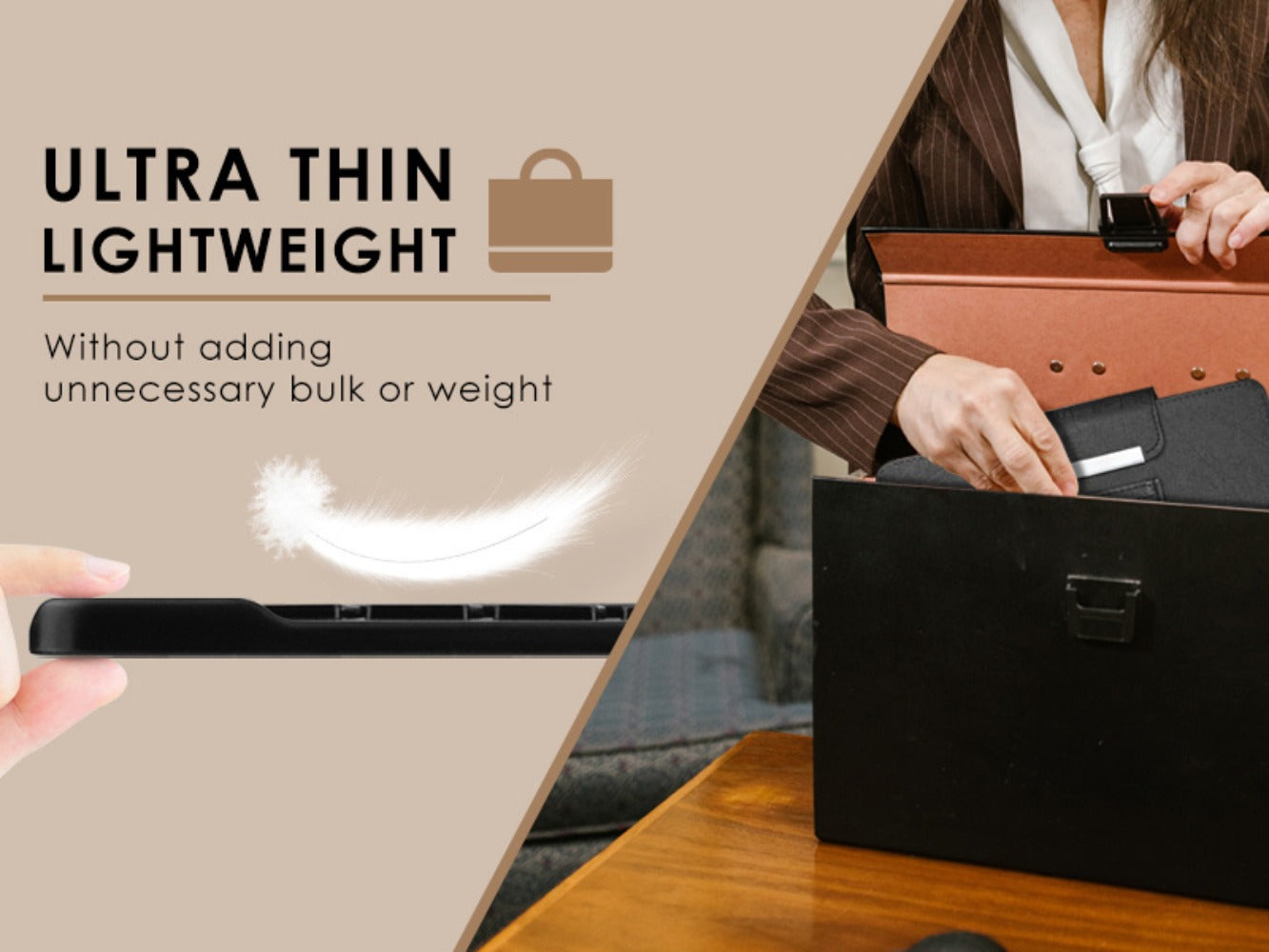 Universal Tablet Case with Wireless Keyboard 10.1 Inch – Removable Bluetooth Keyboard, PU Leather Folio Cover, Built-in Stand, Compatible with iOS Android Windows Tablets, Travel Portable Sleeve