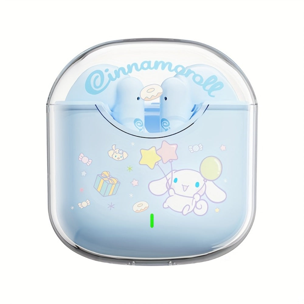 Kuromi My Melody Pompompurin Wireless Earbuds Authorized – 5 Cute Sanrio Character Styles Bluetooth Headphones for Daily Exercise Calls Learning – Holiday Birthday Gift for Girls Teens Women