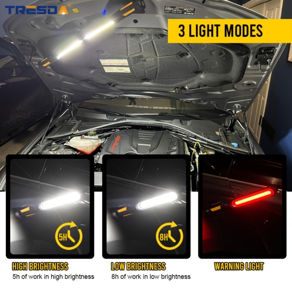 Rechargeable Magnetic LED Work Light with Swivel Hook, Sensor-Control or Standard Floodlight Options