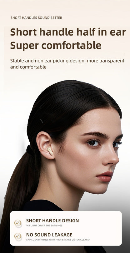 Wireless Earbuds MSHUKCOE 2-in-1 Mini Sleep Style with Noise Reduction and 6D HiFi Sound in Three Colors