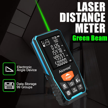Laser Distance Meter Green Beam Digital Rangefinder 50M 70M 100M 120M Laser Tape Measure with LCD Display for Construction Surveying Indoor Outdoor Measuring