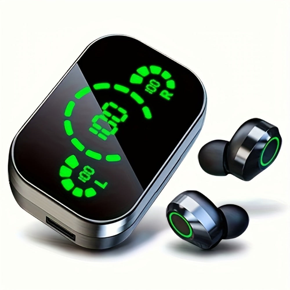Wireless Earbuds YD03 with Digital Battery Display, IPX4, Touch Control and Type-C Charging