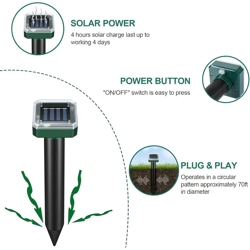 Solar Outdoor Lights for Garden, LED Landscape Path Lights IP44 Waterproof, Solar Lawn Projection Lights for Yard Courtyard Patio, 2/4/6/8/10 Pack Christmas Holiday Decor
