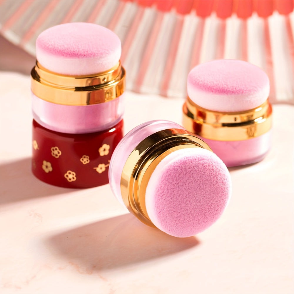 Powder Blush Set 3 Colors with Pearl Powder Rose Oil & Squalane Formula — Natural Glow Lightweight Buildable Cheek Color for All Skin Tones Easy Blend