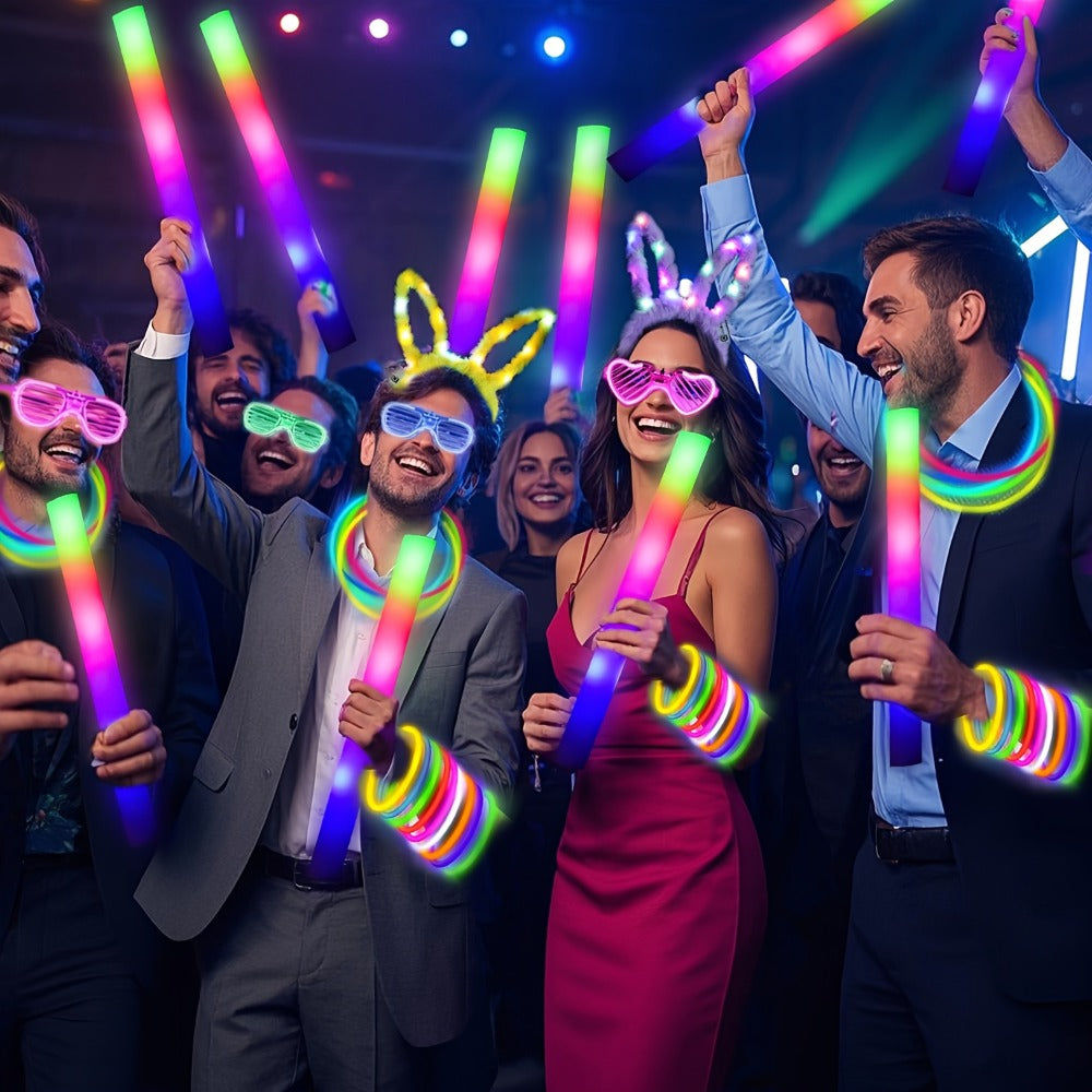 LED Bunny Ear Headbands 25-Pack for Parties, Celebrations and Guest Favors, with the Listed Configuration