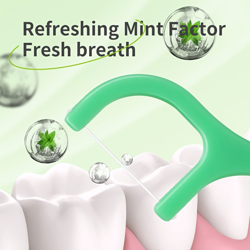 600-Count Mint Floss Picks with Ultra-Fine Disposable Sticks for Home, Travel and Daily Oral Care