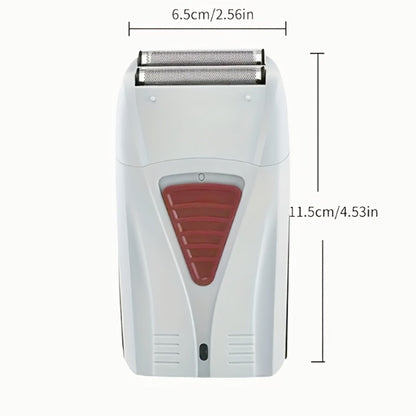 Electric Shaver Dual-Head Razor with Stainless Steel Blades, USB Charging and 60+ Minute Wet/Dry Runtime