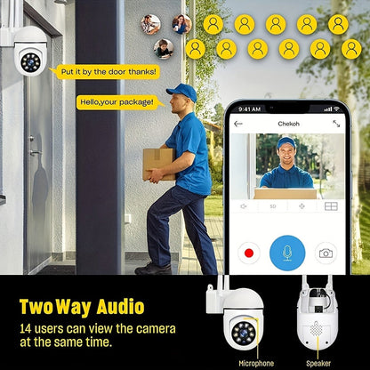 WiFi Dome Security Camera 4-Pack 1080P HD PTZ 360° AI Motion Tracking Two-Way Audio PIR Detection 5GHz & 2.4GHz Dual-Band App Control Wall Mount Indoor Outdoor Surveillance