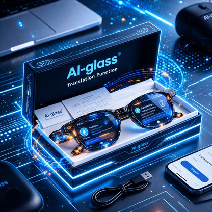 Smart Glasses Open-Ear Audio Gift Set with Bluetooth Calls, Music, Translation and Included Carrying Case