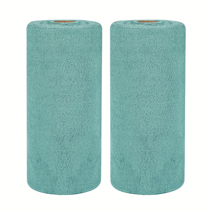 Reusable Tear-Away Cleaning Cloth Roll in Beige, Blue, Green, Pink or Gray with 50- or 100-Piece Options