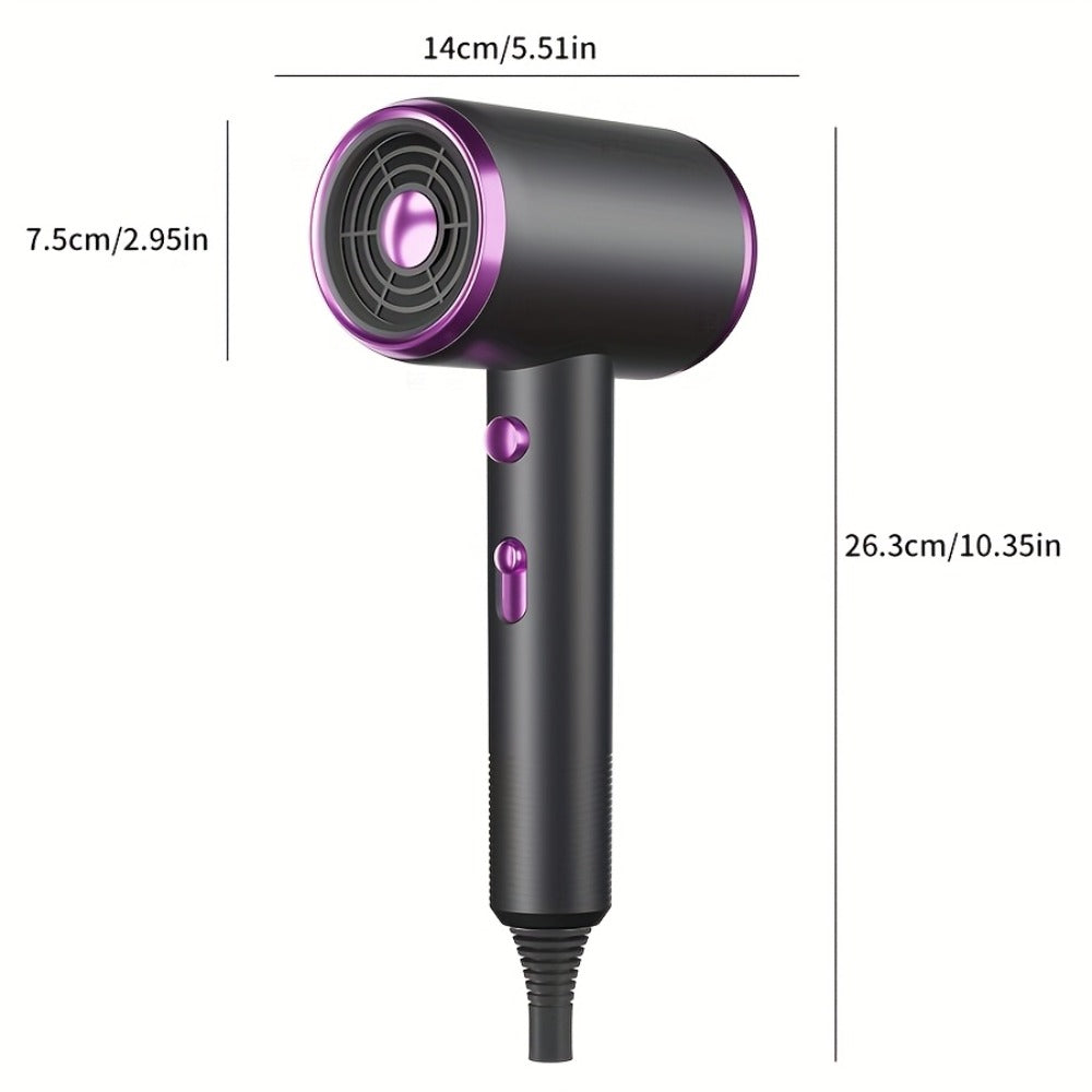 Hair Dryer Hair Styling Tool with 1600W Motor, Six Attachments and Six Color Options for Home Use