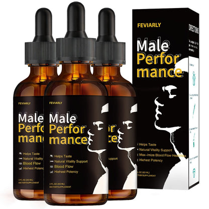 Feviarly Liquid Dietary Supplement Drops in Amber Bottles with Dropper Closures and One-, Two- or Three-Bottle Options