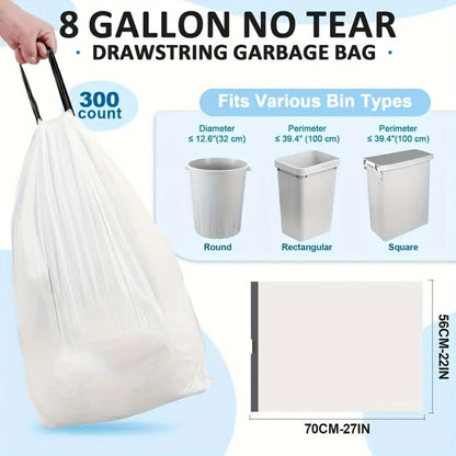 Heavy Duty Trash Bags 13 Gallon 100 Count, 1 Mil Extra Thick Drawstring Garbage Bags, Leak-Proof Tear-Resistant Kitchen Trash Can Liners for Restaurants, Offices & High-Traffic Areas, Commercial Grade