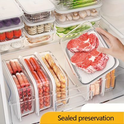 Stackable Refrigerator Storage Containers with Lids 4pcs, 42-Oz BPA-Free Food Storage Set for Meat Fruits Vegetables, Airtight Kitchen Organizer Containers