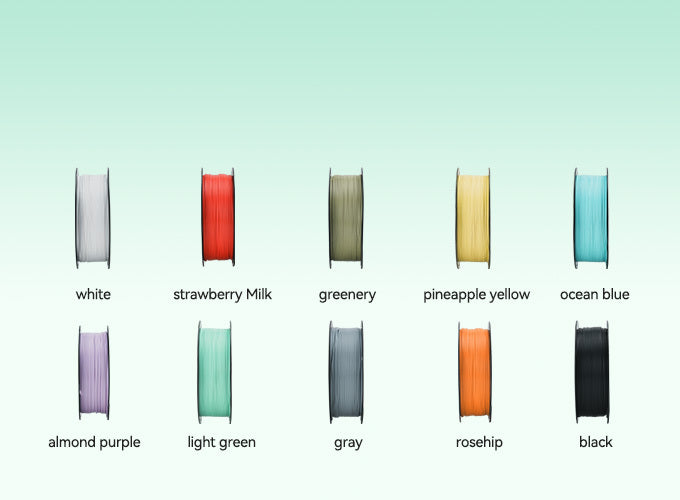3D Printer Filament Soeyin PLA 1.75mm 1kg Open-Rim Spool in Almond Purple, Strawberry Milk or Grey