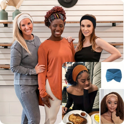 Twenty-Piece Wide Knot Headband Assortment in Protected Solid Colors for Everyday Hair Styling