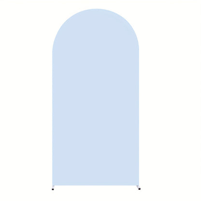 Wedding Arch Cover for 6 ft Round-Top Frames, Polyester Fitted Backdrop in Nine Checkout Colors