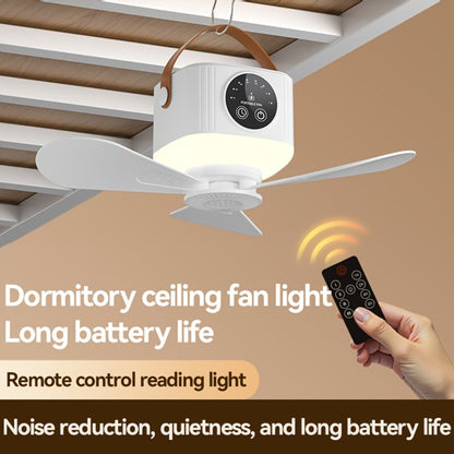 Portable Fan, USB-Powered Hanging Tent Model with Remote Control, LED Light and Optional Triangular Stand