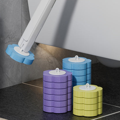 Disposable Toilet Brush System with Wall Bracket and 17- to 53-Refill Set or Refill-Only Options